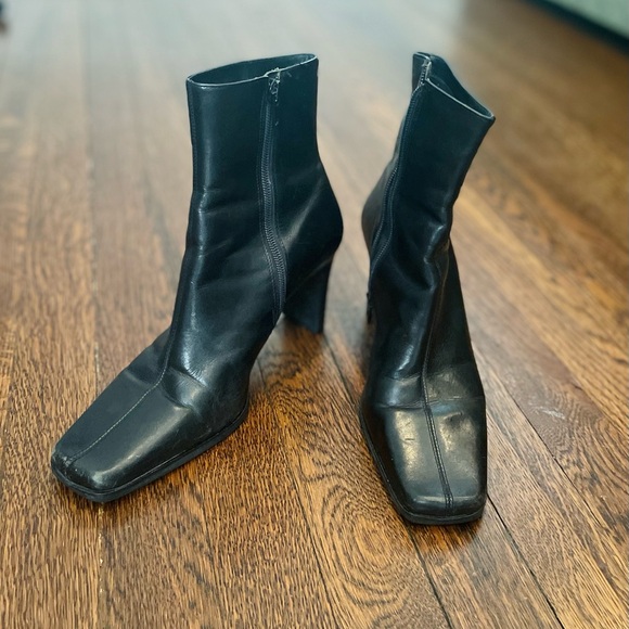 Baker square toe heeled ankle boots - Picture 2 of 4